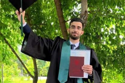 اللبناني أسامة أبو شقرا الأجنبي الوحيد من بين 400 طالب طب في روسيا يتخرّج بشهادة امتياز في الطب العام